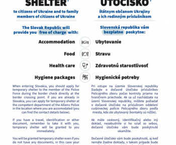 Aktuality / Dočasné útočisko pre štátnych občanov Ukrajiny a ich rodinných príslušníkov - foto